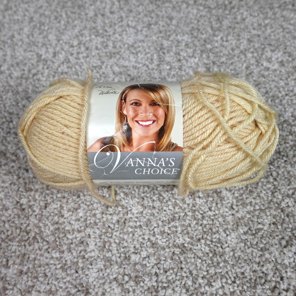 Lion Brand Vanna's Choice Yarn Beige 123 Medium 4 Acrylic 170 Yards 860-123